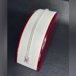 6.5” Moissanite 3mm 925 Silver Tennis Bracelet